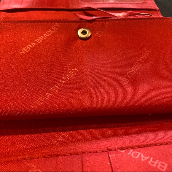 Vera Bradley Quilted Red Nylon and Patent wallet - Picture 8 of 9